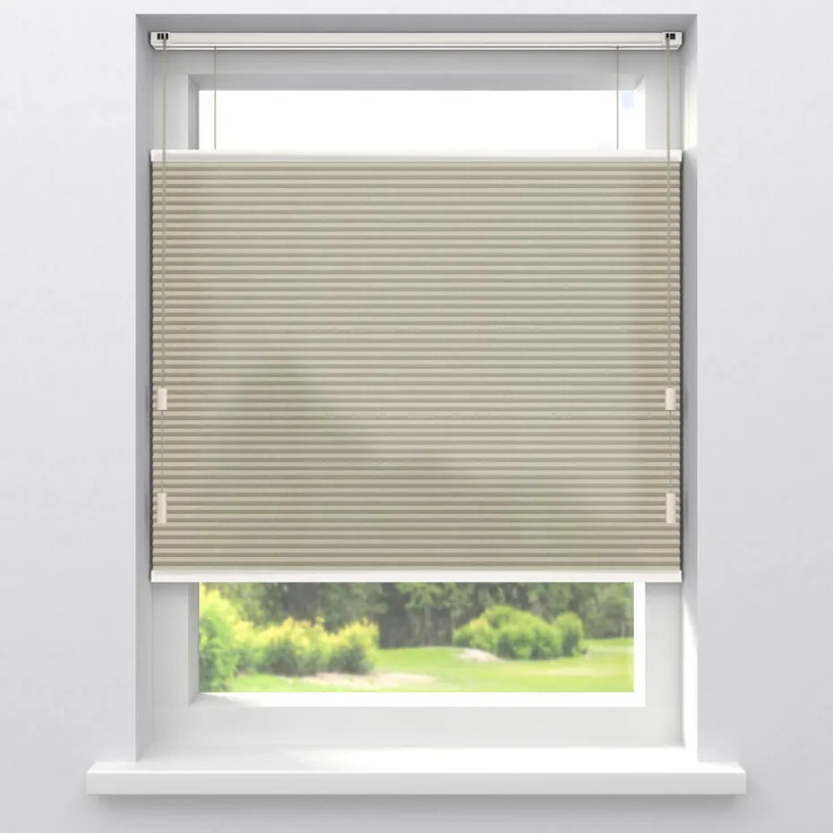 Kwantum Plisségordijnen | Fenstr Plisségordijn Raya  Lichtdoorlatend Taupe