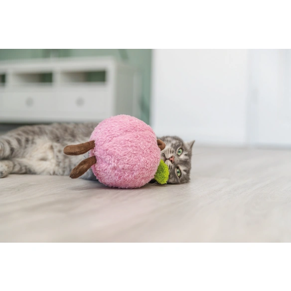 Katzenspielzeug, Pfirsich XXL, Plüsch, mit Katzenminze, 20 cm