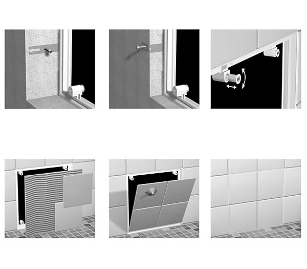 Lot de 2 trappes de visite à carreler Semin, 30 cm x 40 cm