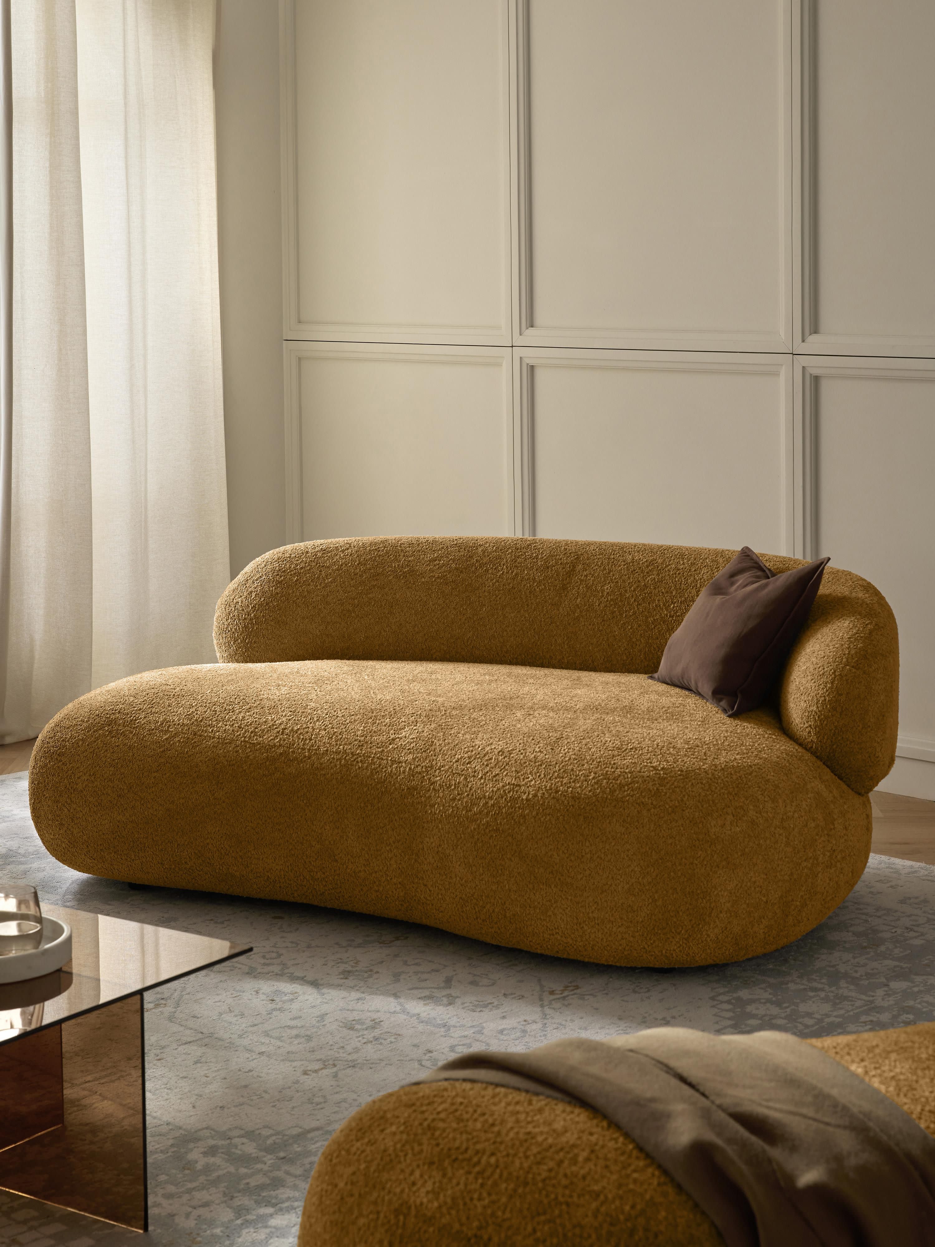 Sofa Alba (2-Sitzer) aus Teddy-Bouclé