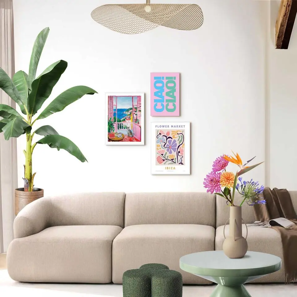 Set poster met lijst - Zomer aan Zee