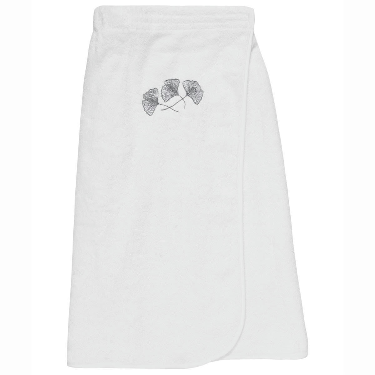 GINKGO - Paréo de bain Blanc Longueur 70 cm