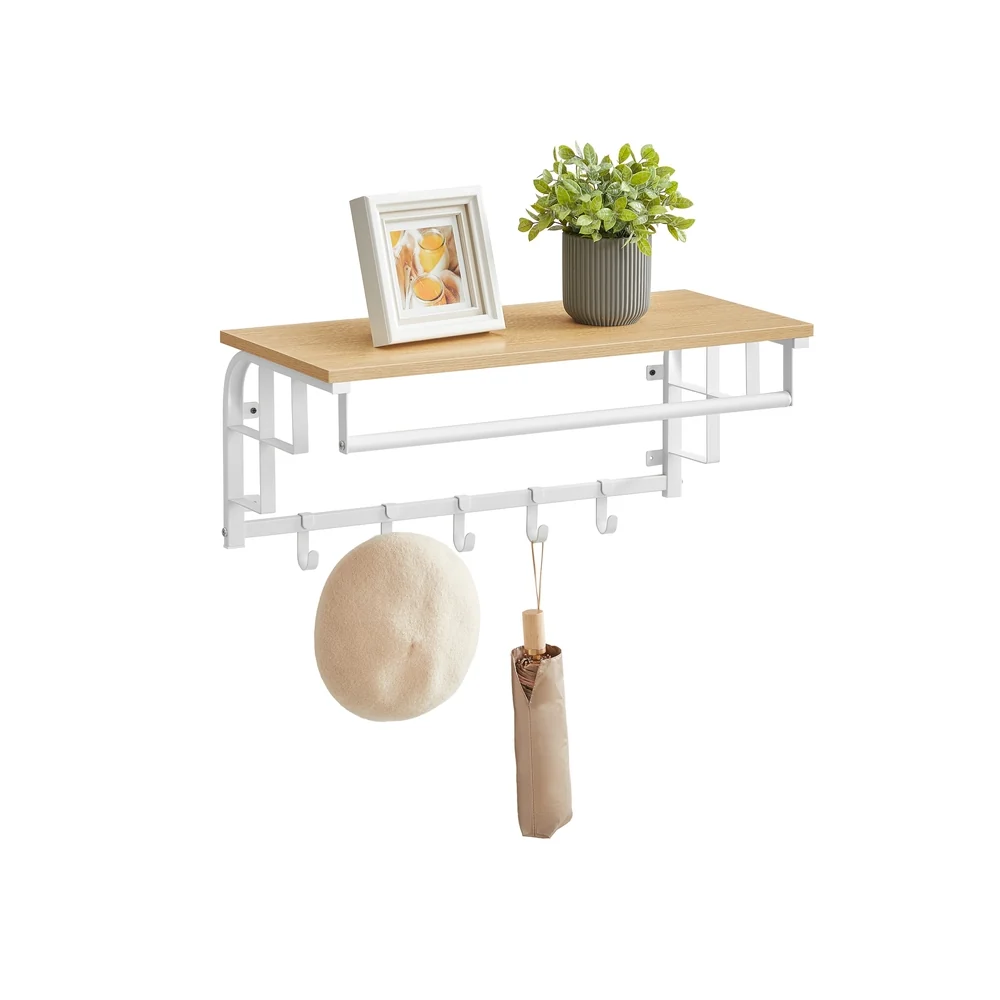 Portemanteau mural avec étagère de rangement