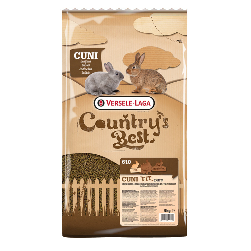 Granulé riche en fibres pour lapins Cuni Fit Pure 5 kg