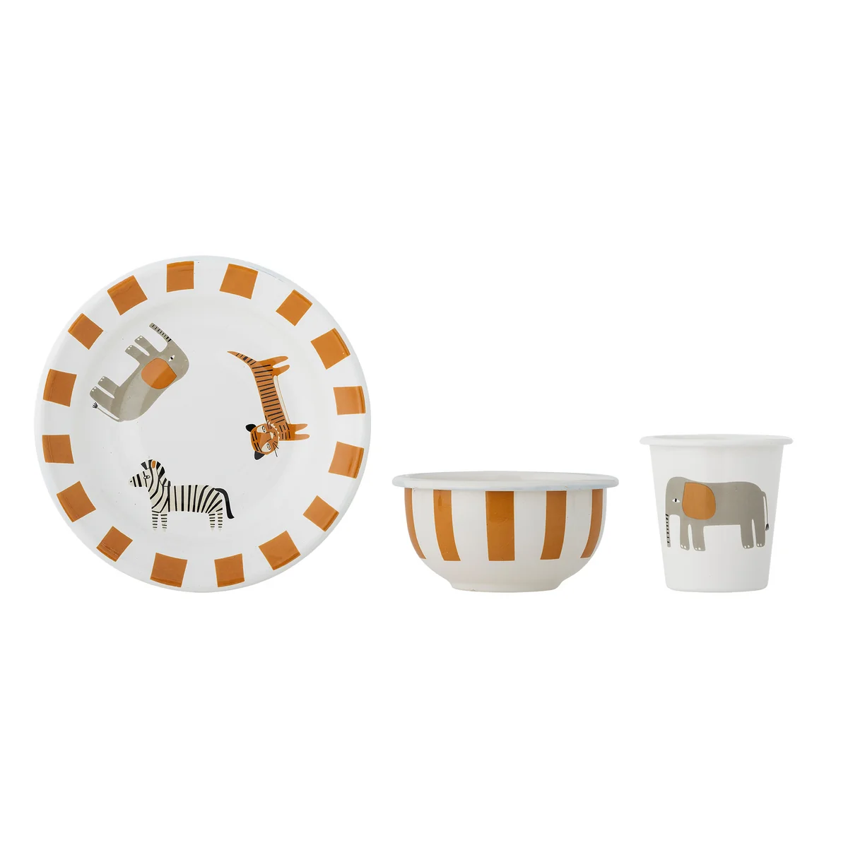 Bloomingville Mini - Jesse Geschirr-Set, orange (3er-Set)
