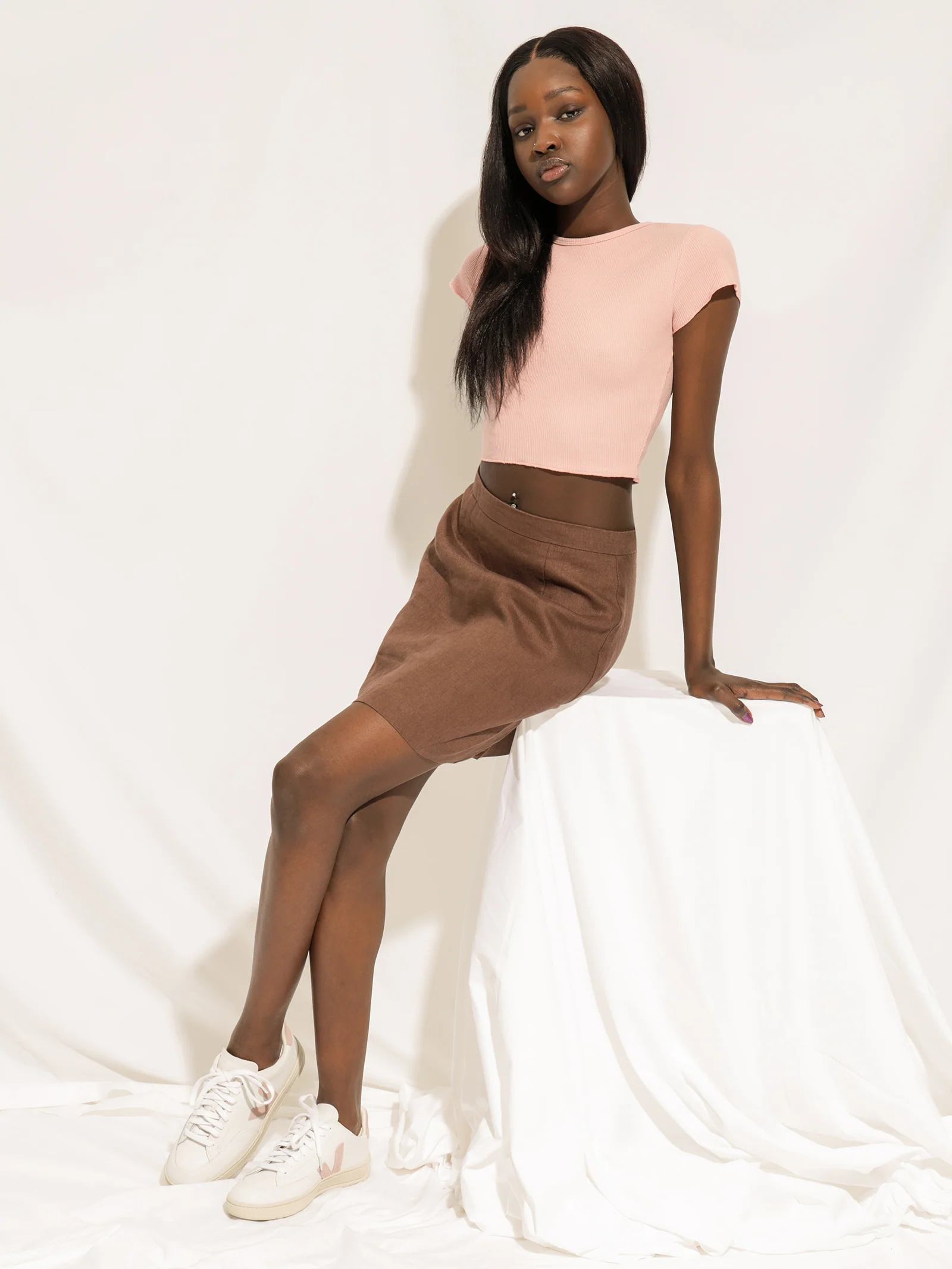 Rynn Linen Mini Skirt