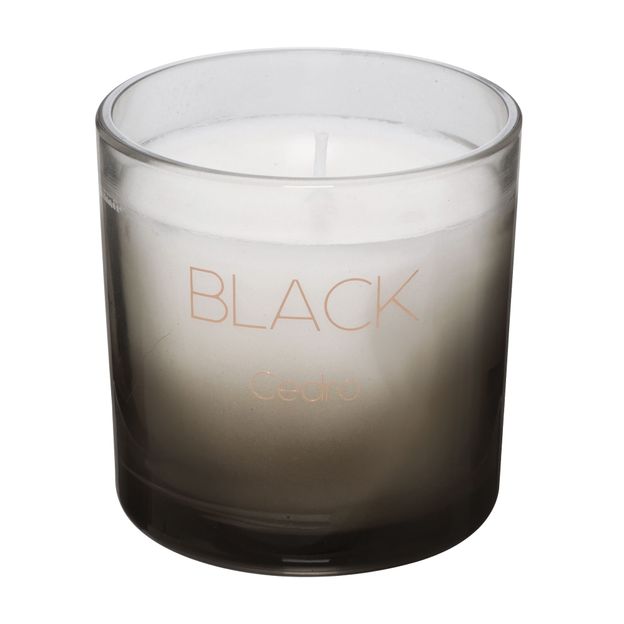 VELA PERFUMADA POTE CEDRO BLACK