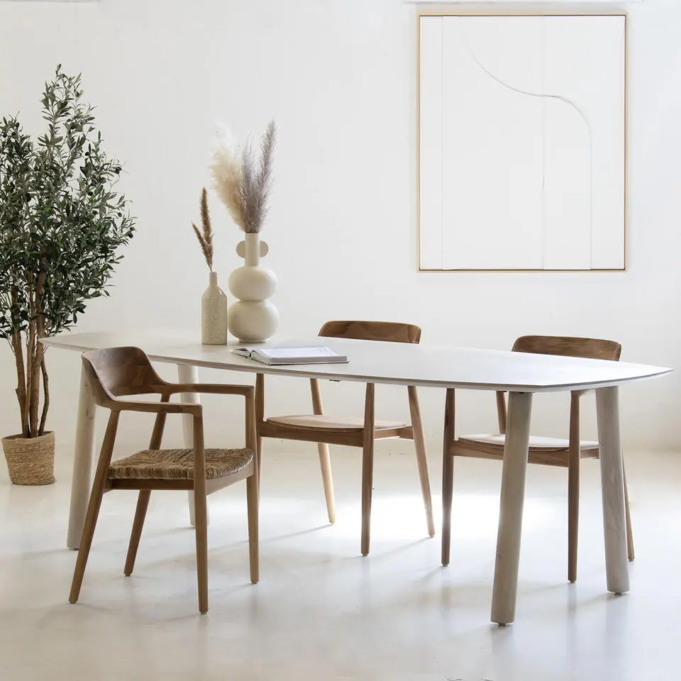 Eettafel Deens Ovaal 170cm - Naturel Mangohout - Leone