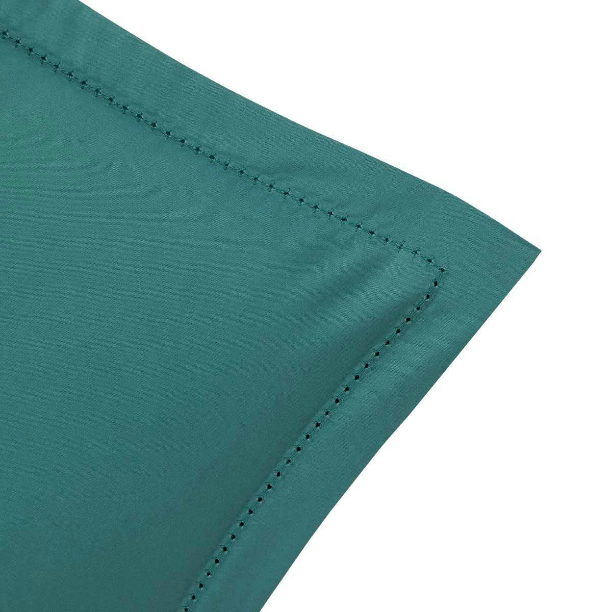 ALCOVE - Taie d'oreiller en percale de coton bleu 50 x 75 cm