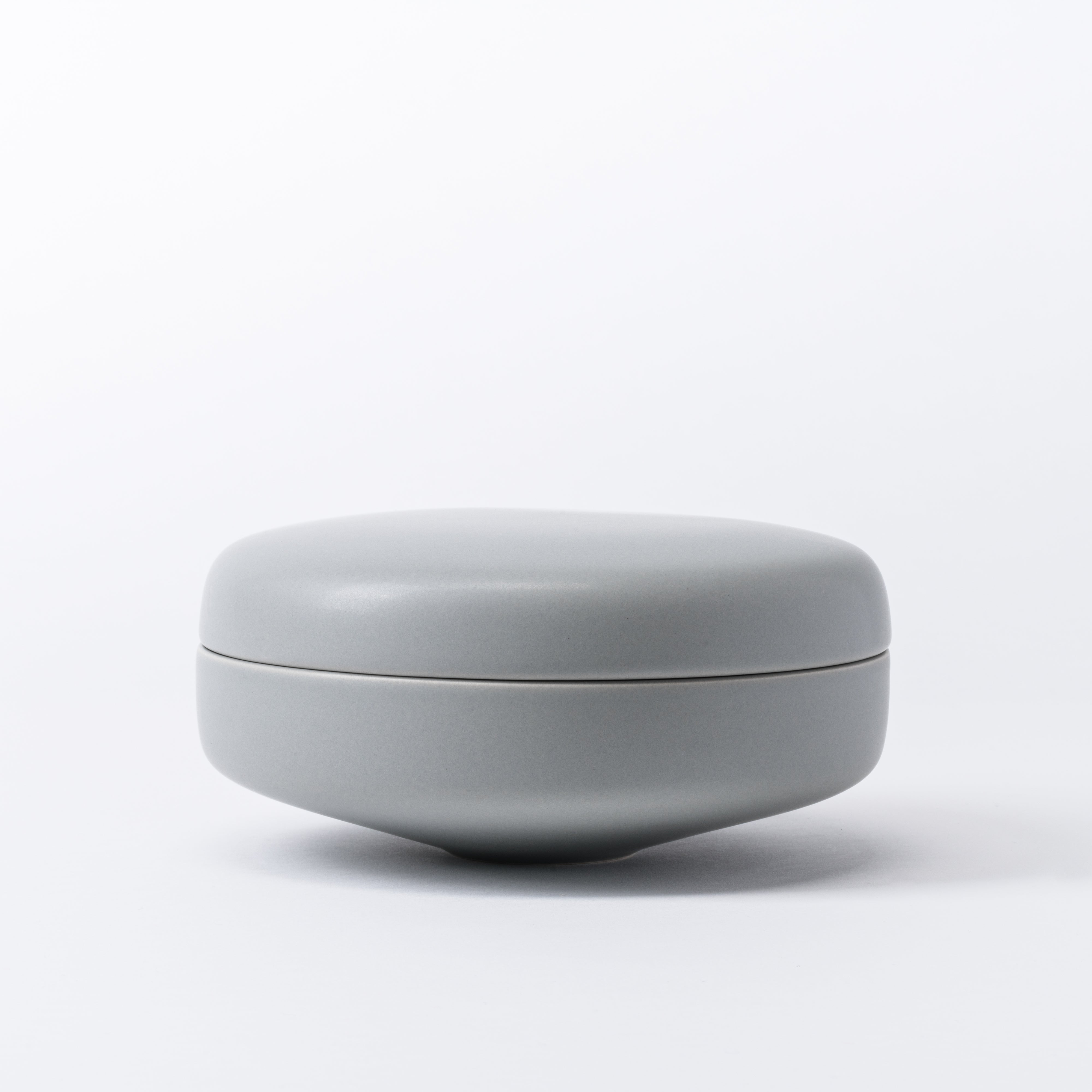 Large Belgian Block Storage Jar - Sculpted Wide Vanity Box