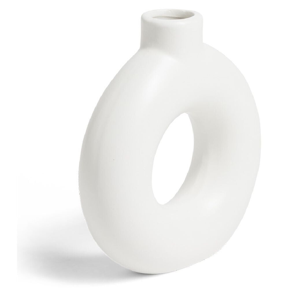 Vase céramique blanc H15cm