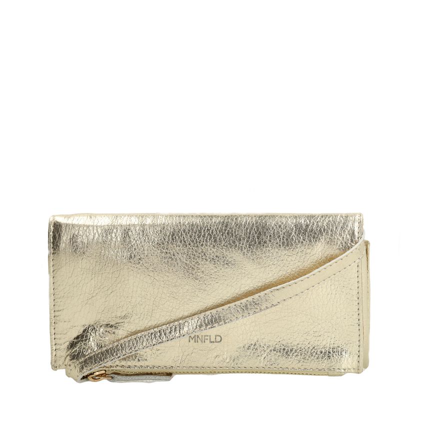 Manfield Gouden leren clutch