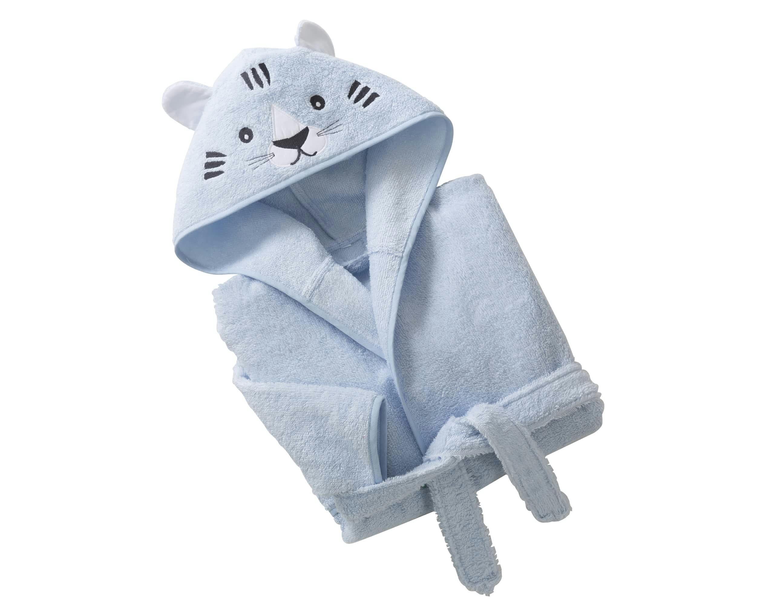 RENATO - Peignoir enfant bleu 8 ans en coton