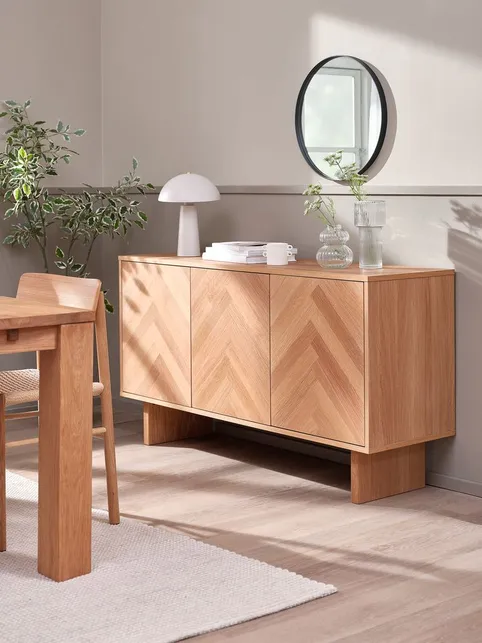 Skænk HARESKOV 3 låger natur eg