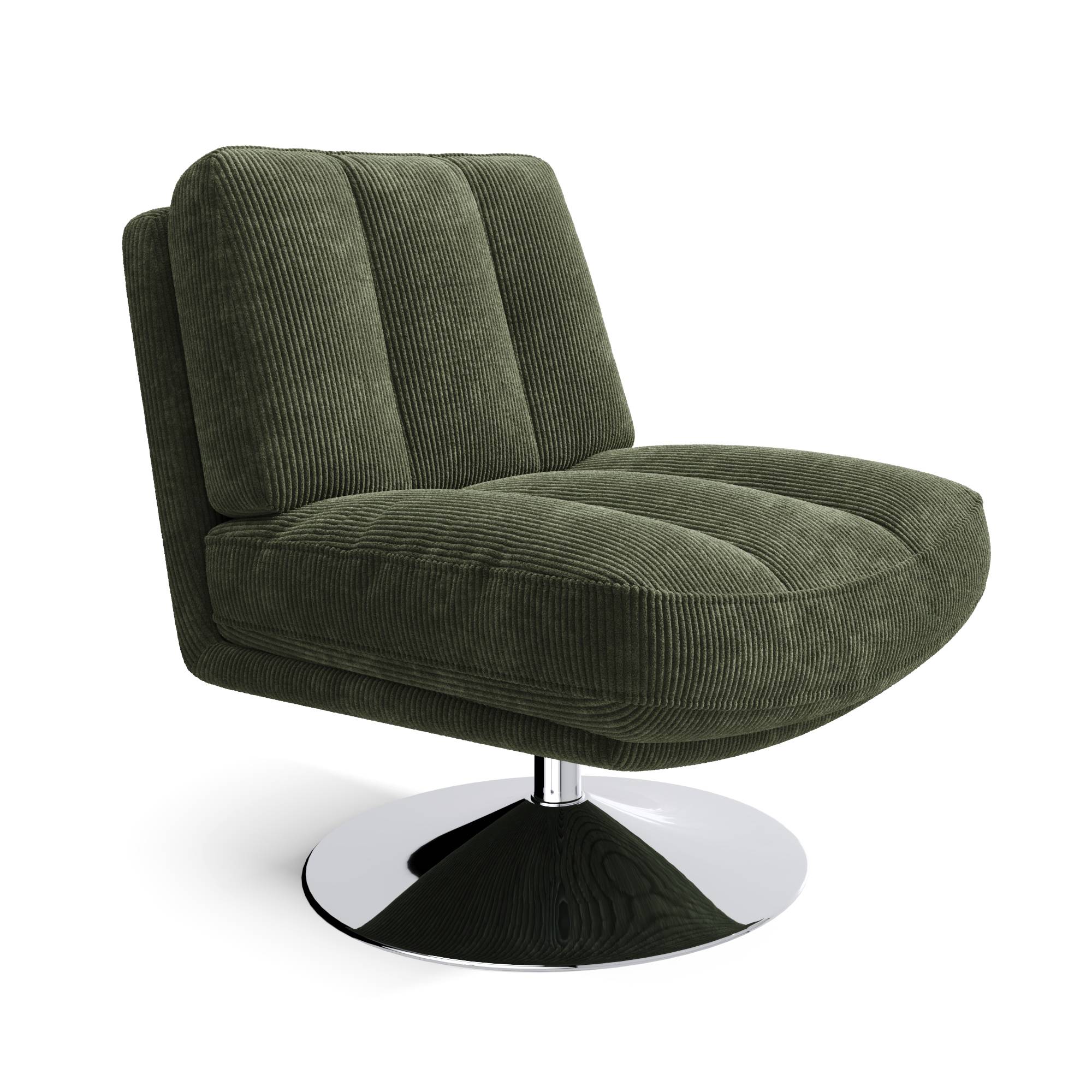 Sia Home - Fauteuil TIMELESS - Corduroy - Retro groen - 60.11 CENTIMETERScm