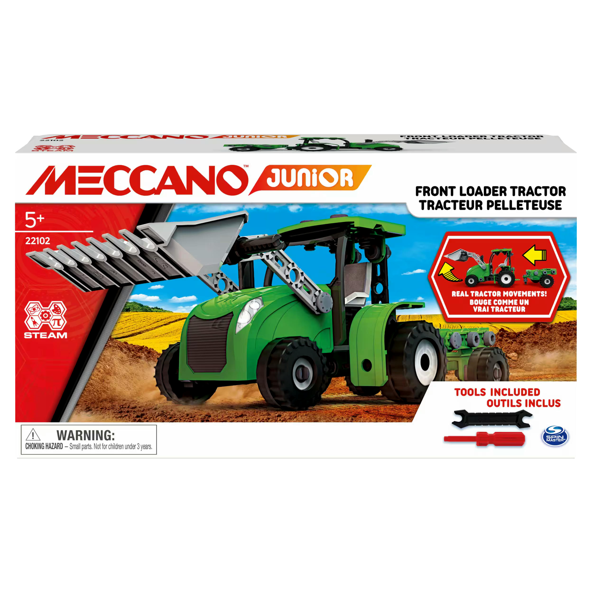 Meccano Junior Tractor S.T.E.A.M. Education Toy, Ages 8+