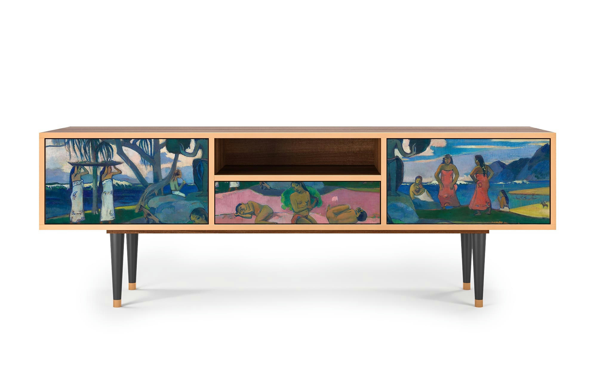 DAY OF THE GOD BY PAUL GAUGUIN - Meuble TV  multicolore 1 tiroir et 2 portes L 170 cm