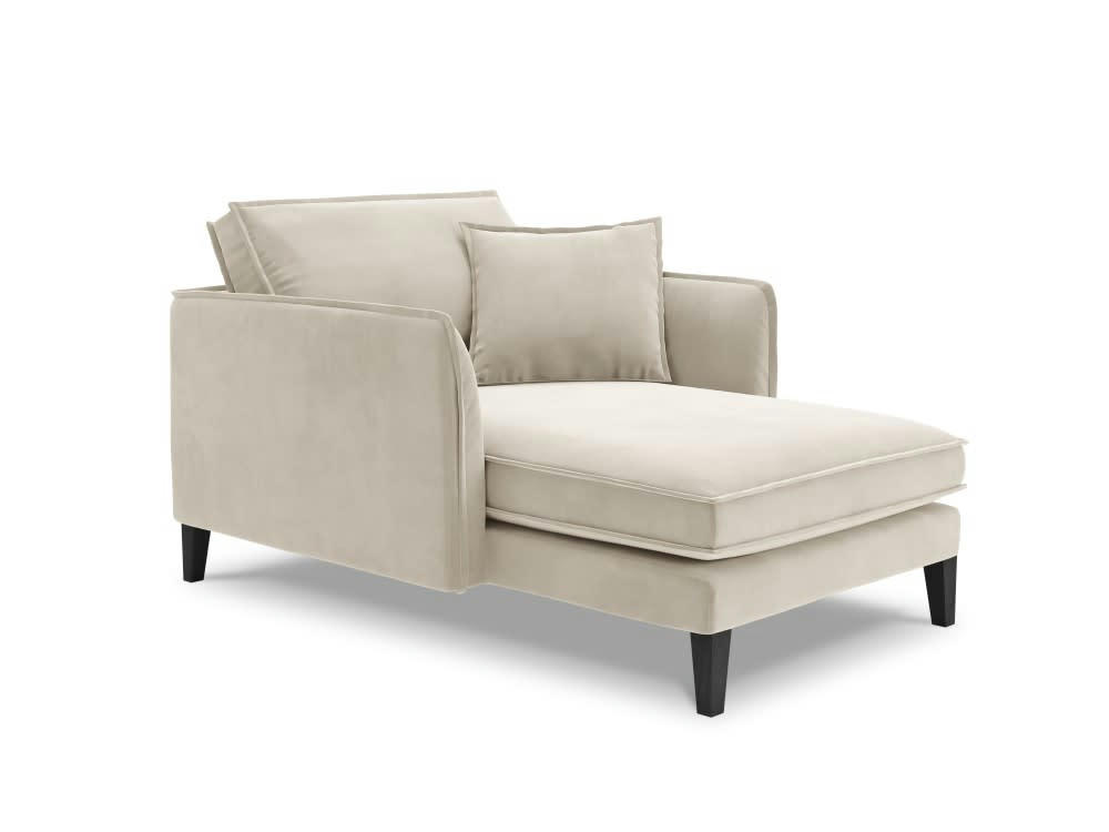 PROVENCE - Méridienne 1 place en velours beige