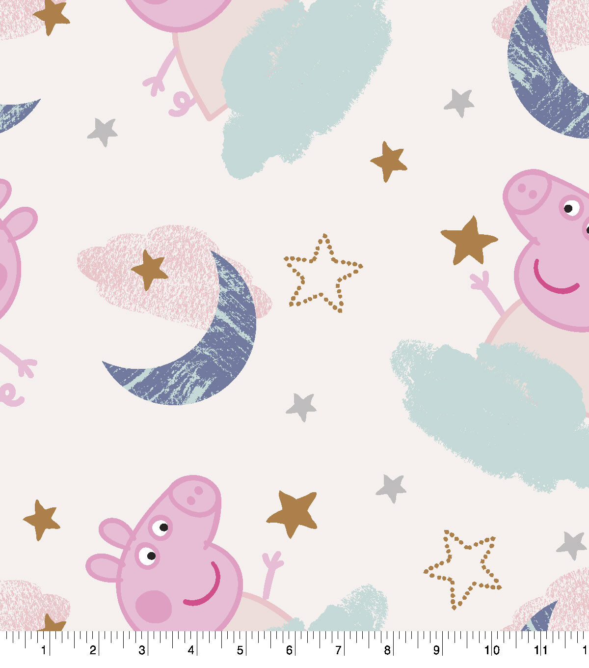 Peppa Pig In The Clouds Fleece Fabric