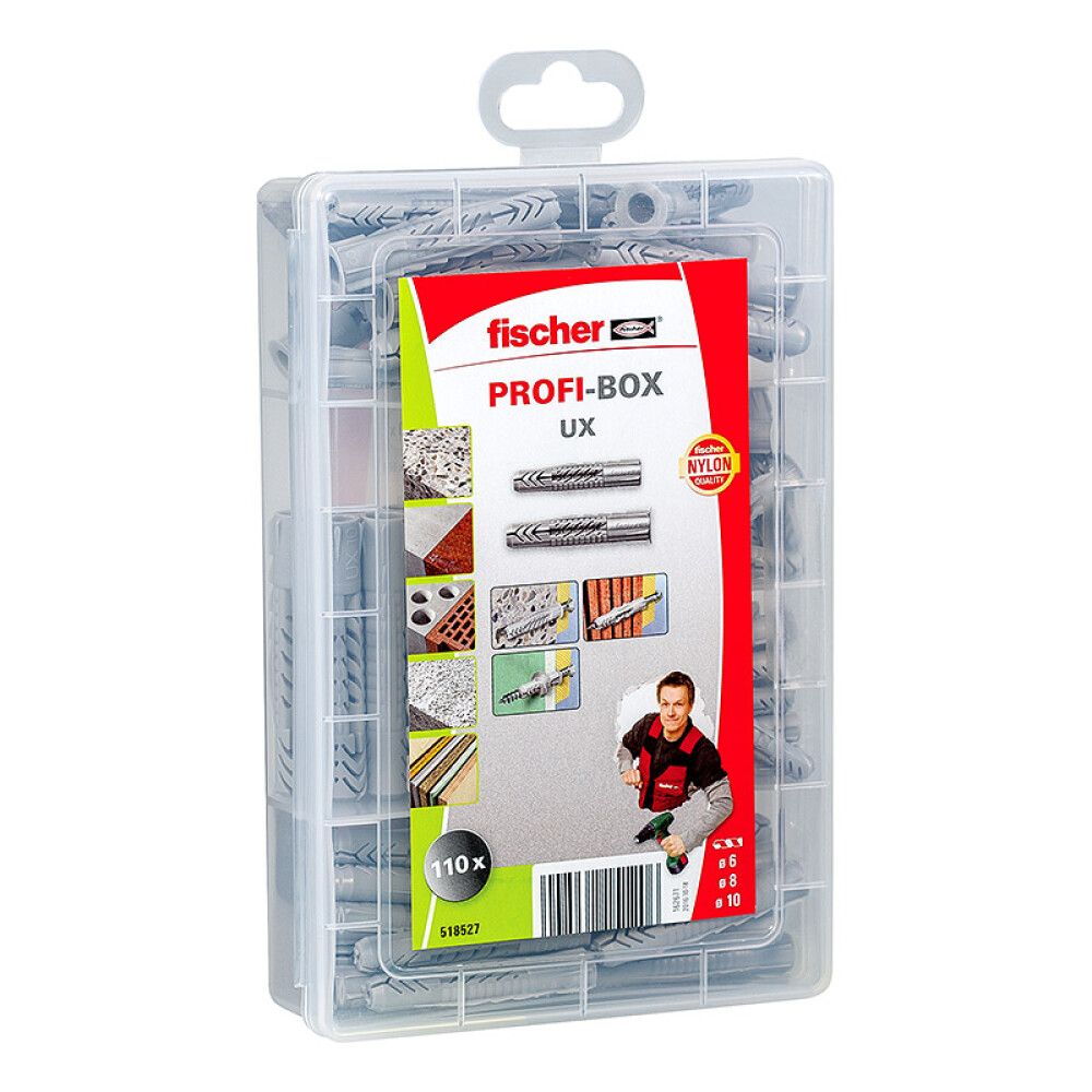 SORTIMENTSBOKS FISCHER UNIVERSALPLUGGER 110STK