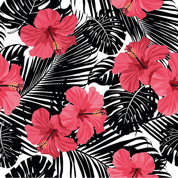 Crédence à coller Fleurs Corail 200 x 60 cm