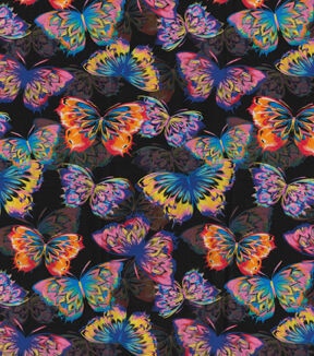 Fabric Traditions Large Brights Butterfly Premium Cotton Fabric