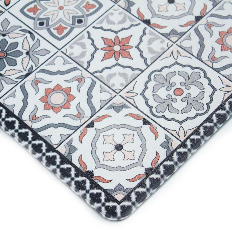 AZULEJOS - Tapis de cuisine carreaux ciment terra cotta 45x120