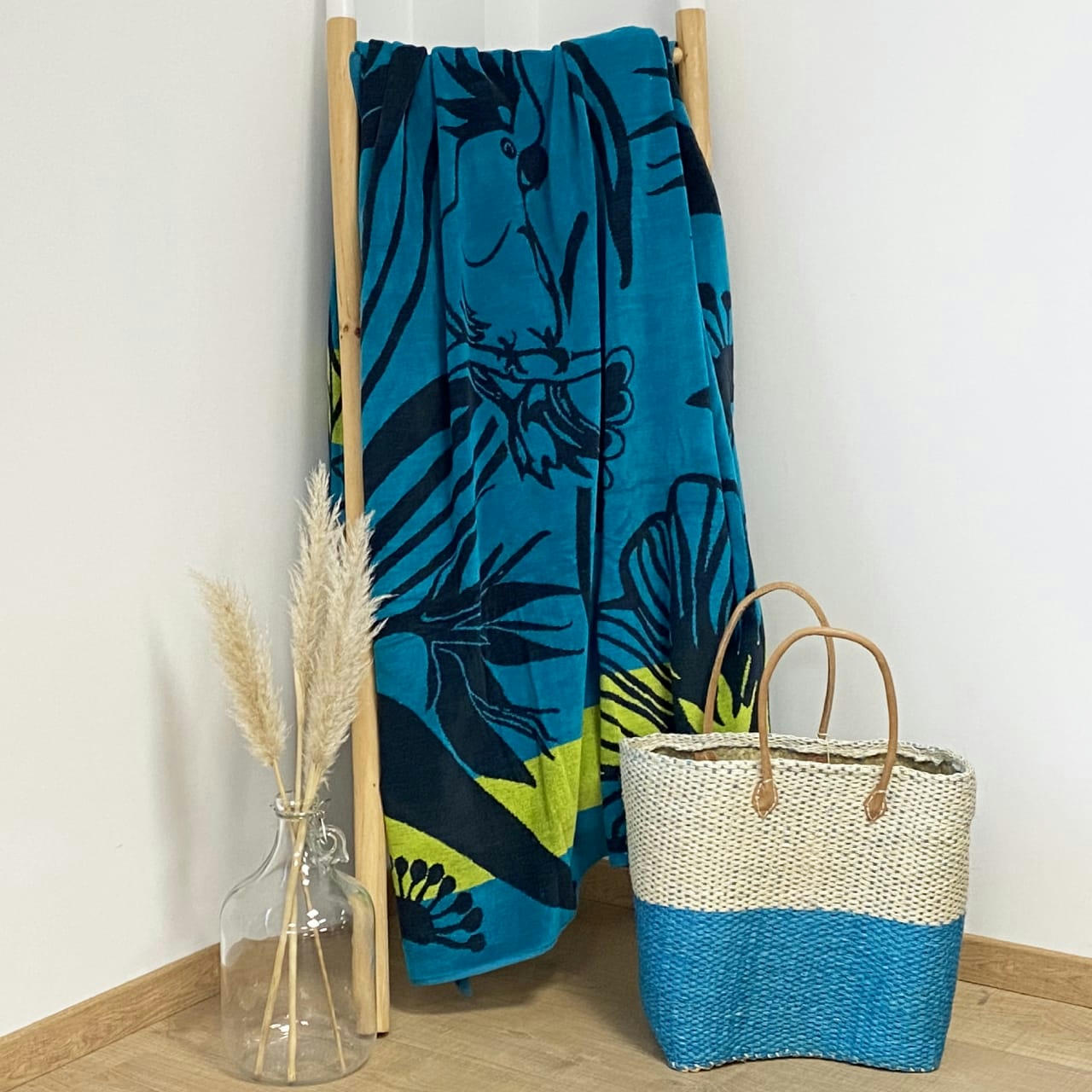 PLAGE - Serviette de plage éponge velours Jacquard Papiga 140x180 400g/m²