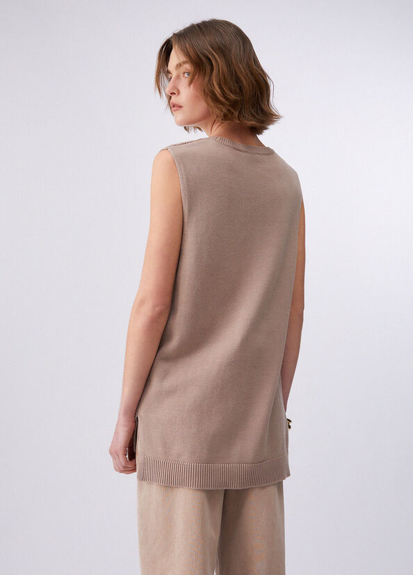 Top in maglia traforata