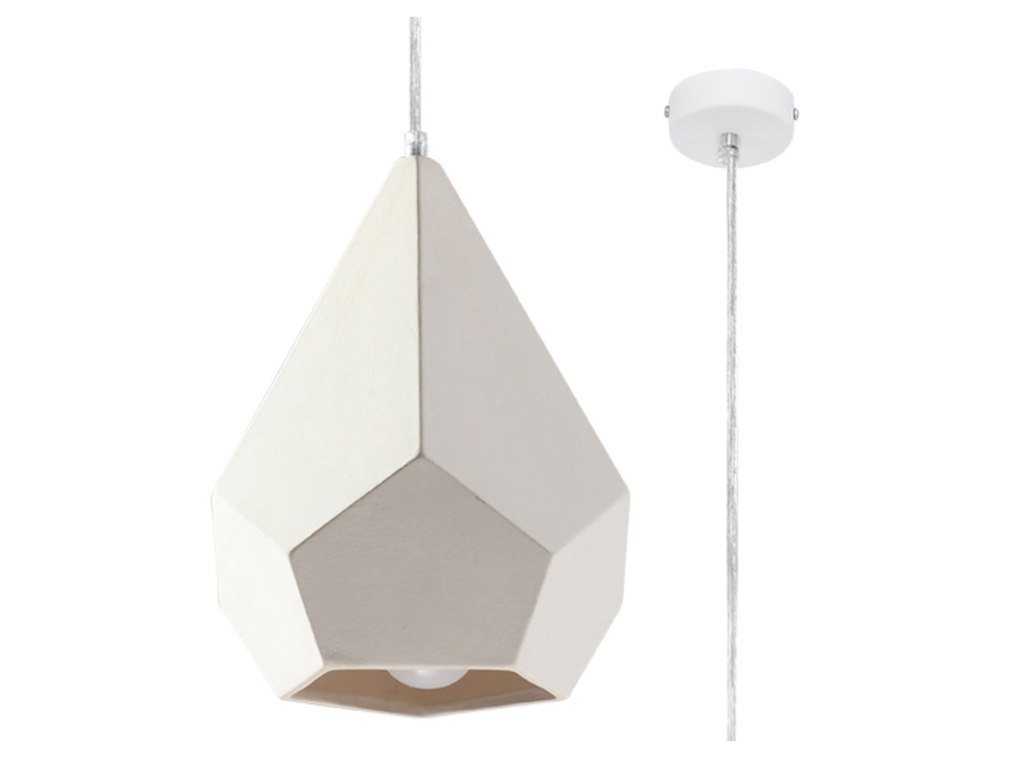 Lampa wisząca Pavlus ceramiczna biała