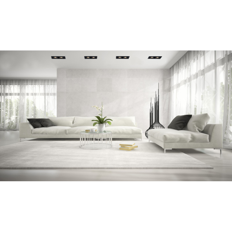 Spot encastrable Chimney noir GU10 2 x 50 W LUCIDE