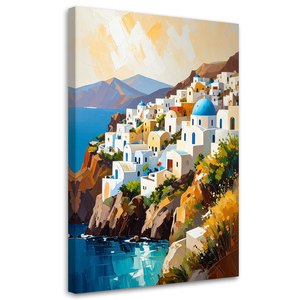 Feeby Obraz nowoczesny do salonu, Santorini Grecja Pejzaż 40x60