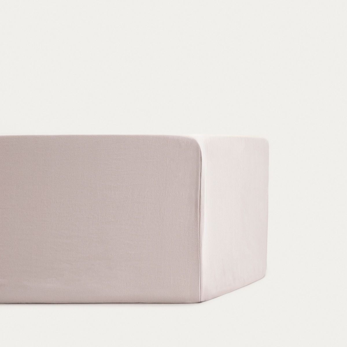 Prześcieradło MAISY z pranej mikrofibry beżowe 180x200 cm