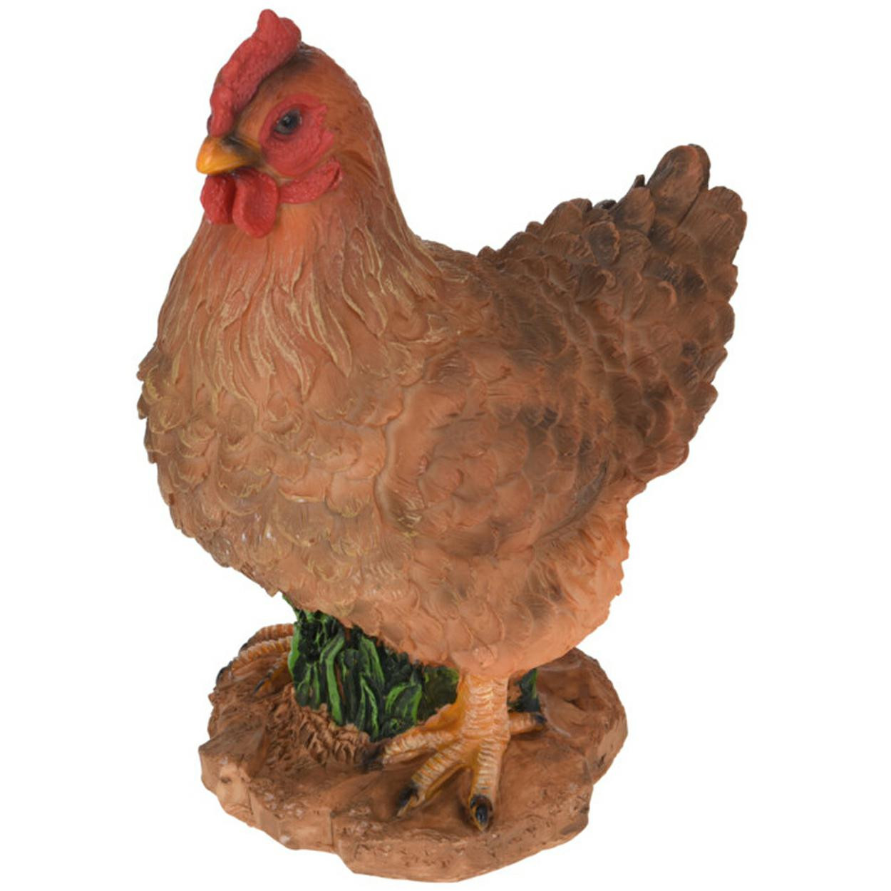Figurka ogrodowa kogut kolorowy z polistonu 27 cm dekoracja do ogrodu