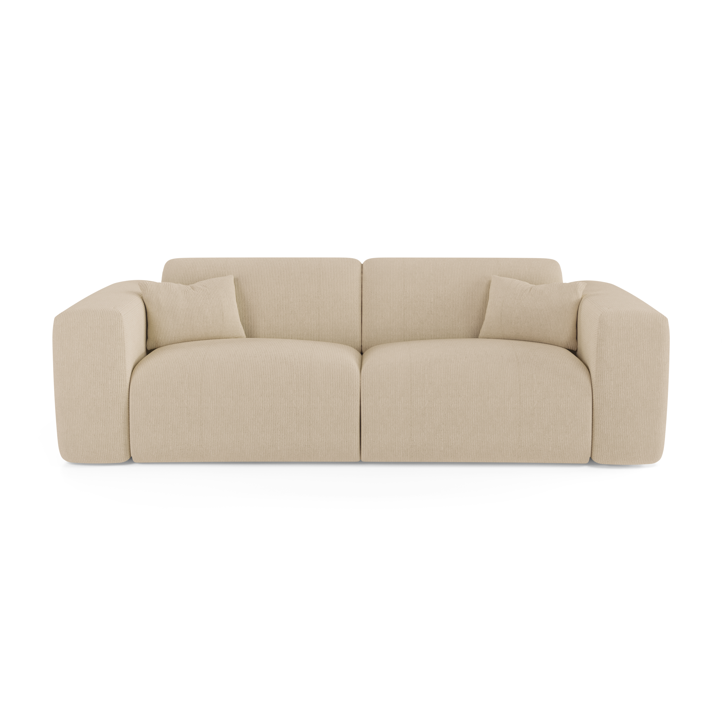 Rechte bank MYRA 4 personen Corduroy Beige
