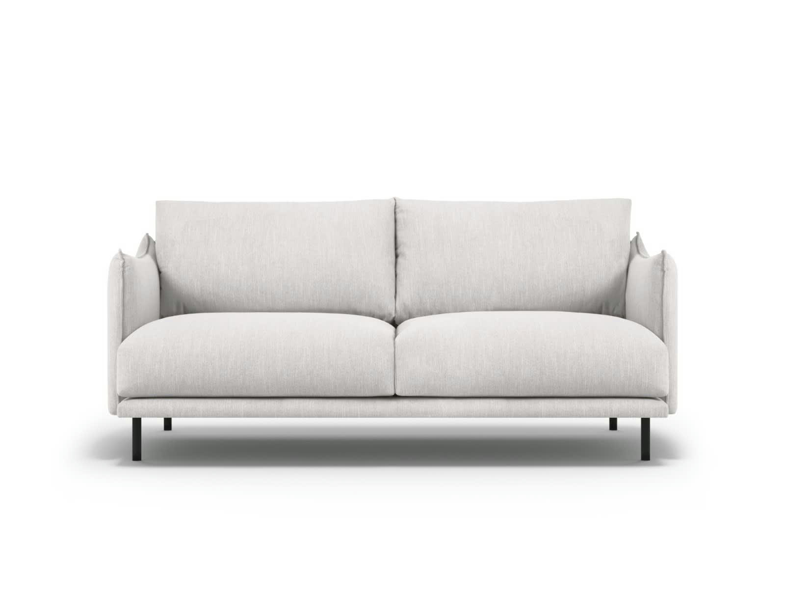 PARIS - Canapé 3 places en Tissu Structurel Gris Clair