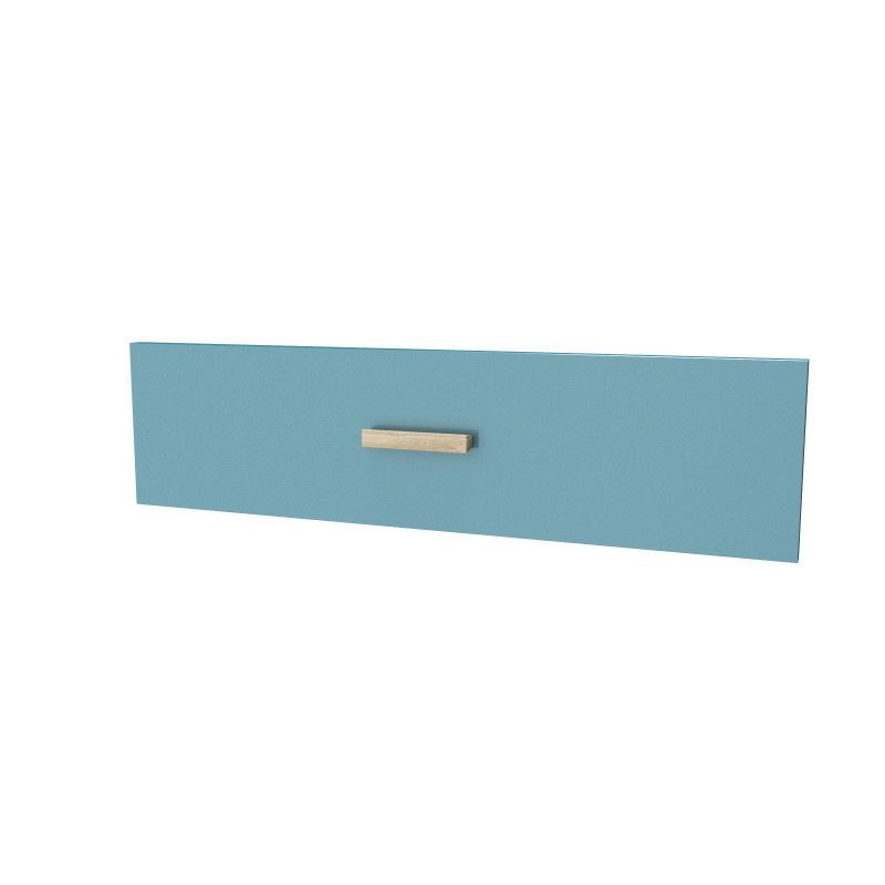Façade de tiroir pour caisson Fjord laqué bleu 80 cm AURLANE