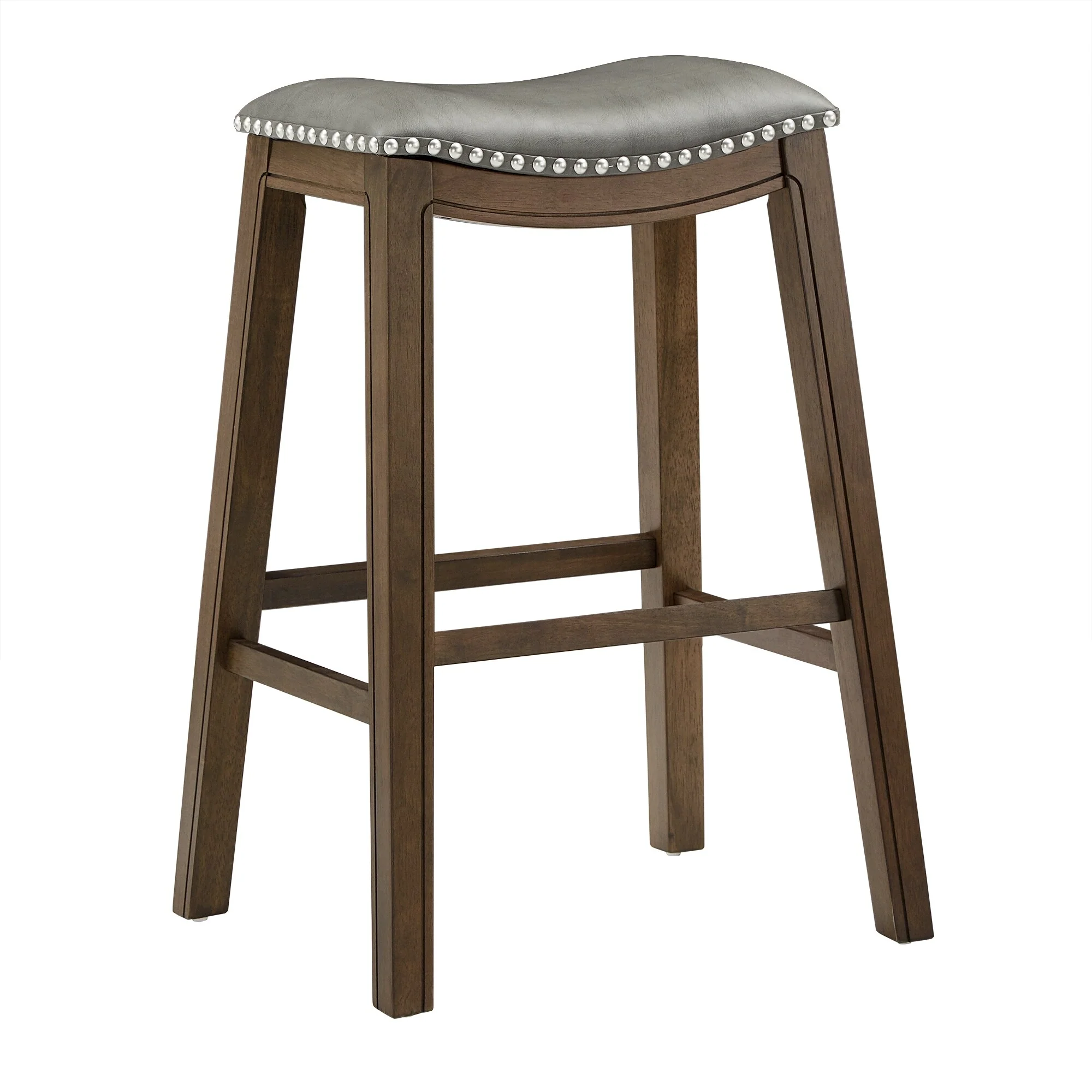 Ordway Faux Leather Saddle Seat Backless Stool by iNSPIRE Q Classic