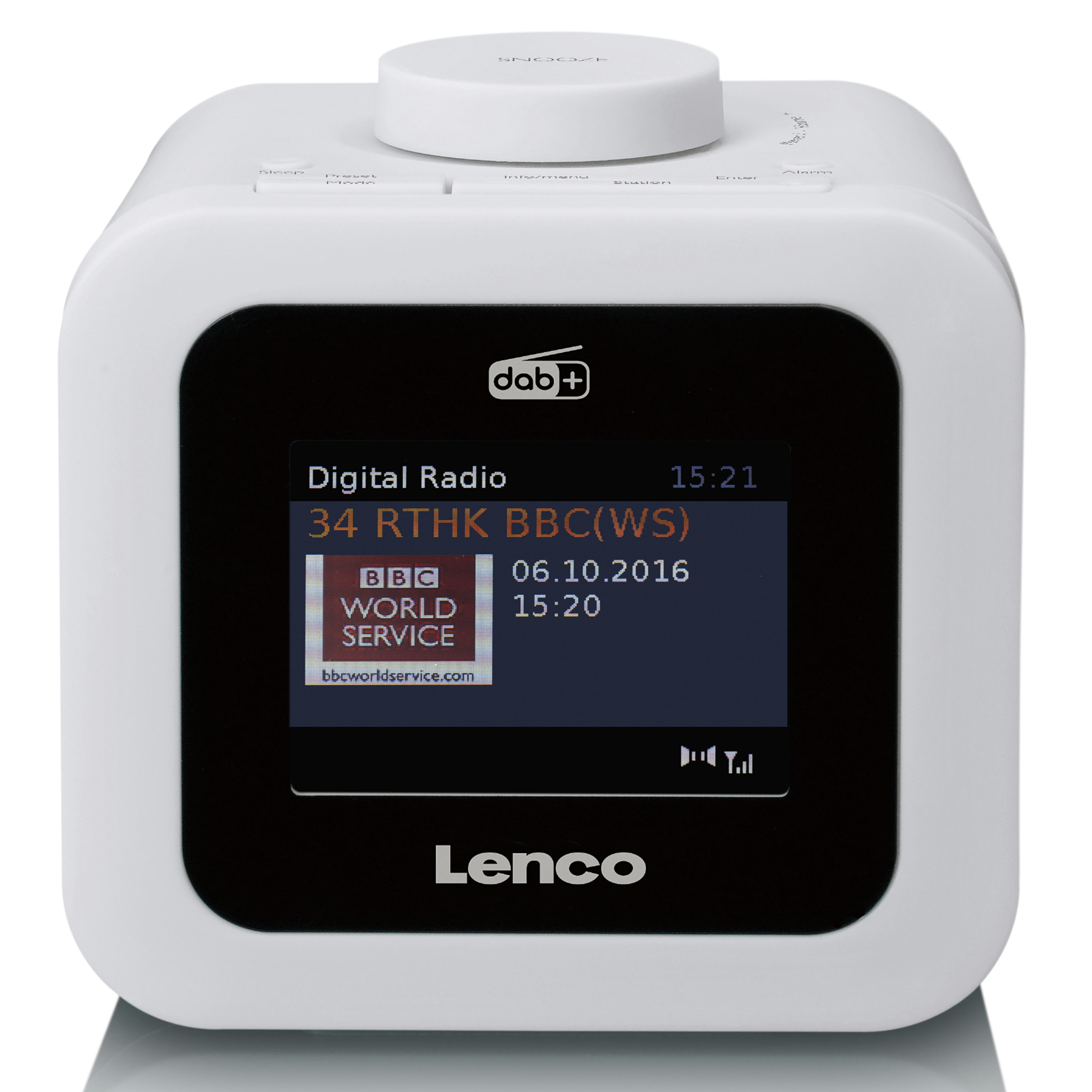 - Radio-réveil dab+ fm avec écran couleur blanc