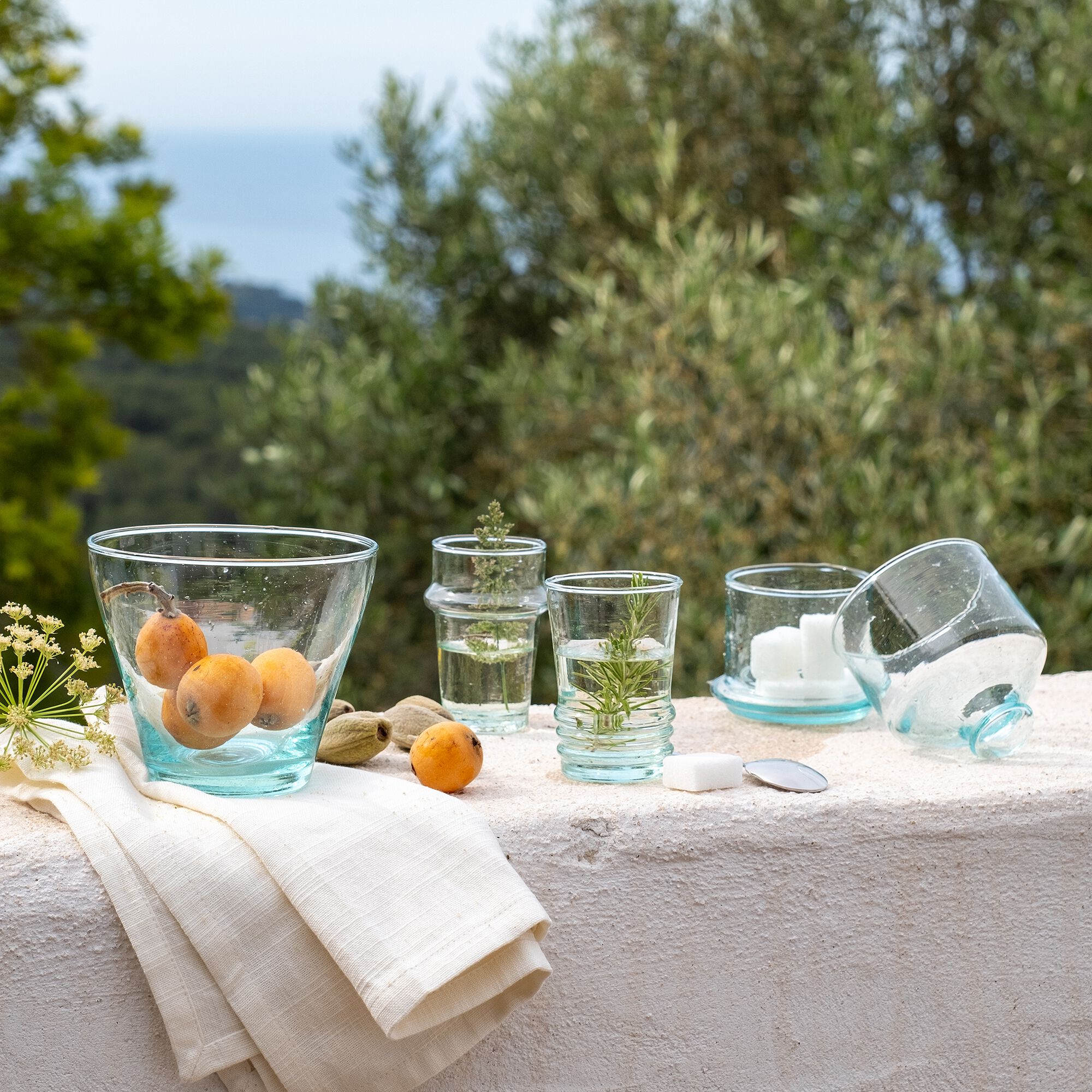 BELDI - Tasse à espresso en verre recyclé 7,5cl - transparent