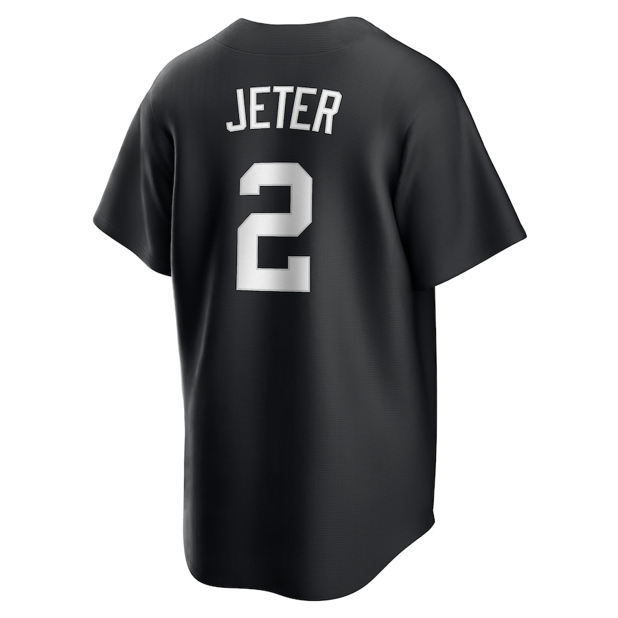 Men's New York Yankees Derek Jeter Nike Black Official Replica Player Jersey