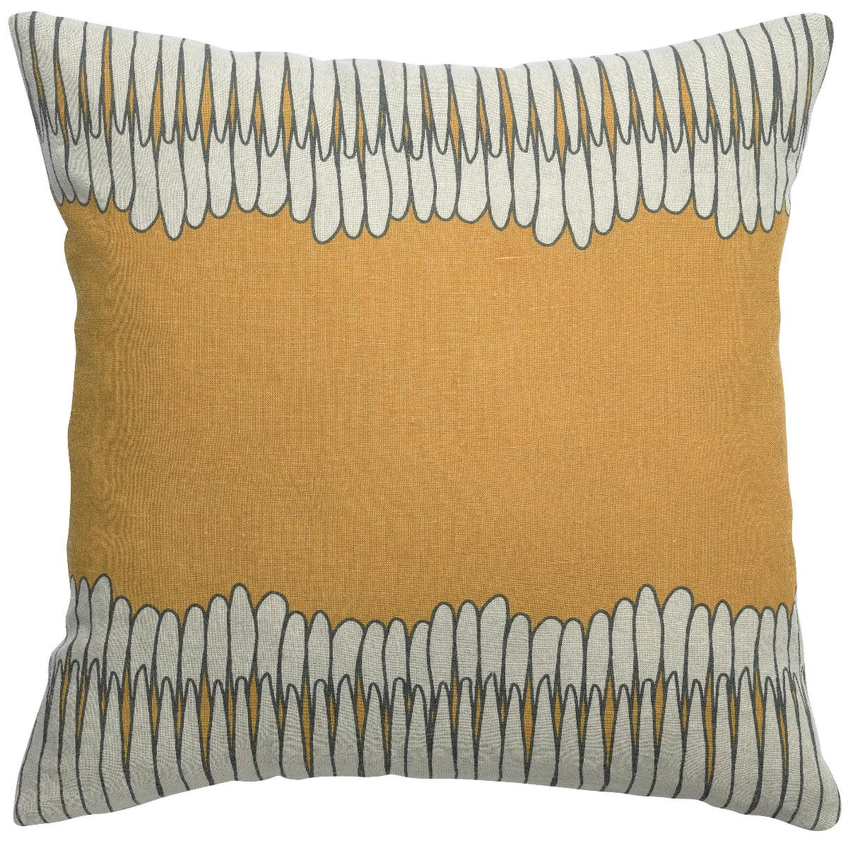 MONA - Coussin Zeff  en lin ocre 45 x 45