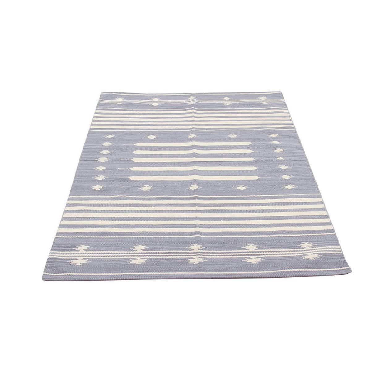 PATIO - Tapis de salon en coton gris 60x120 cm