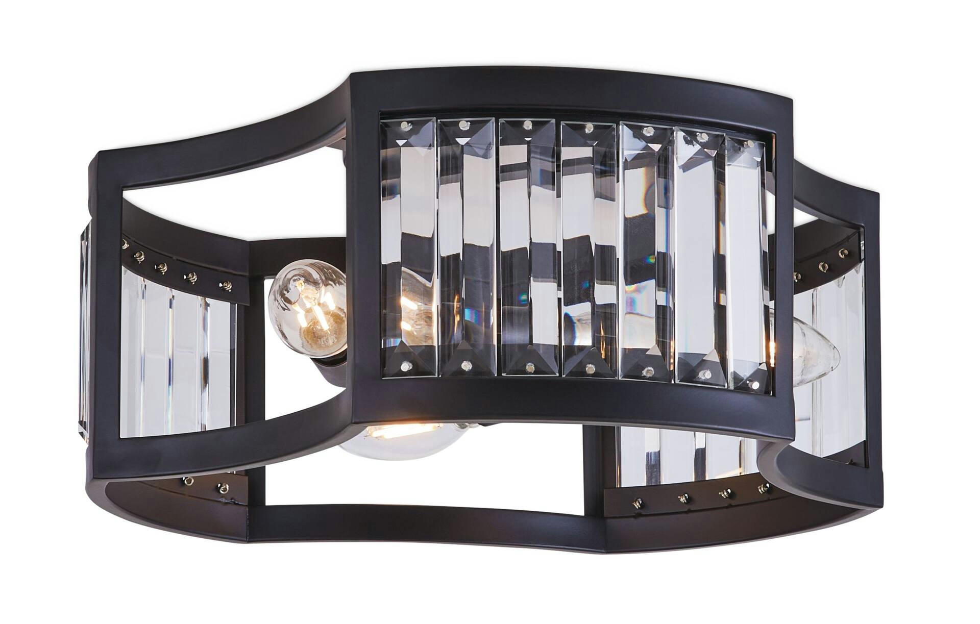 CANVAS 2-Light Semi-Flushmount, Matte Black