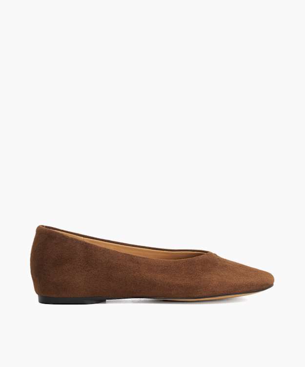 Highcut Brown - Suede Ballet Flats