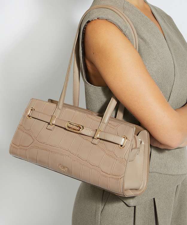 Depend Grey - Leather Shoulder Bag