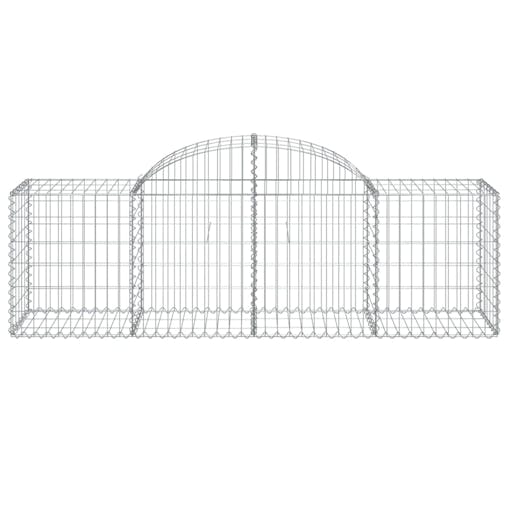 NNEVL Arched Gabion Baskets 3 pcs 200x50x60/80 cm Galvanised Iron