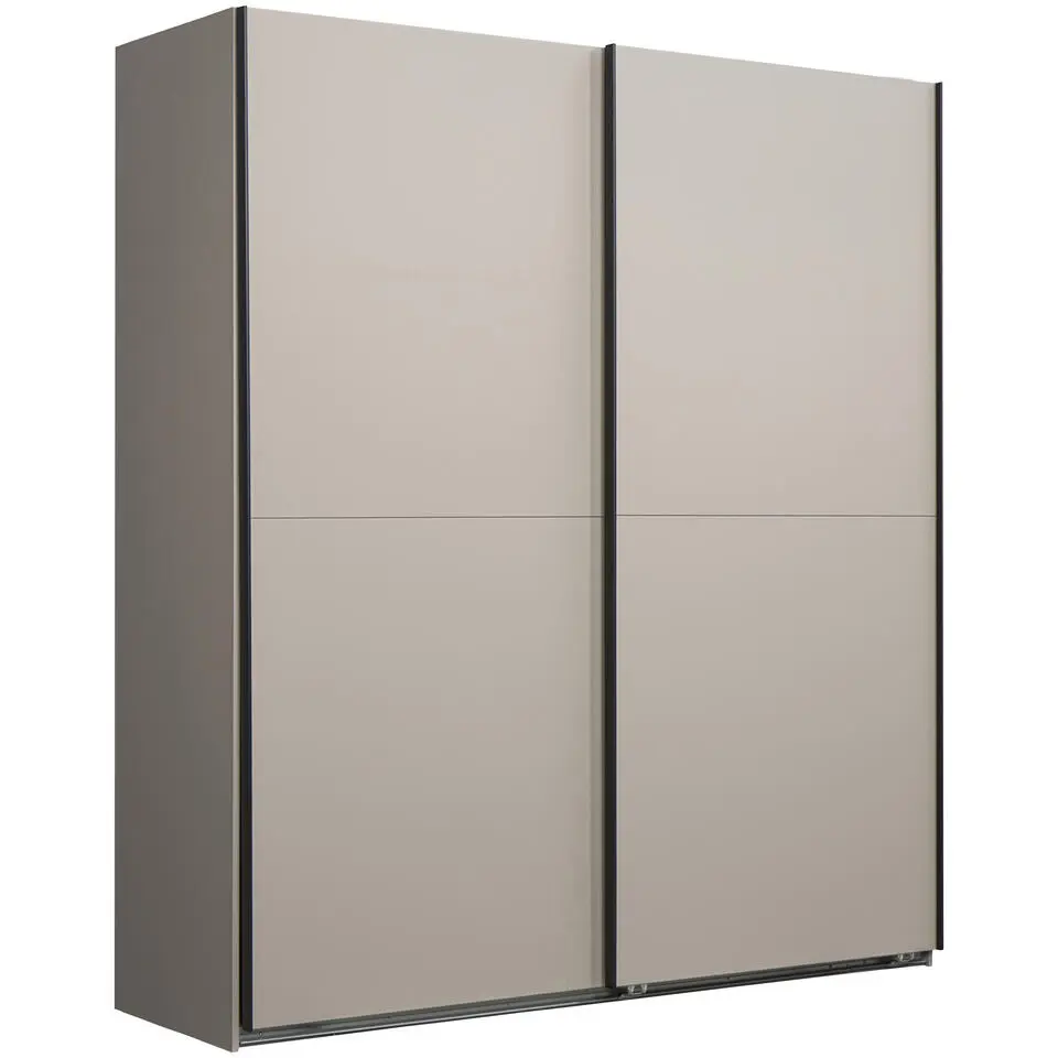 Schuifdeurkast Dex - kiezel - 198x180x64 cm