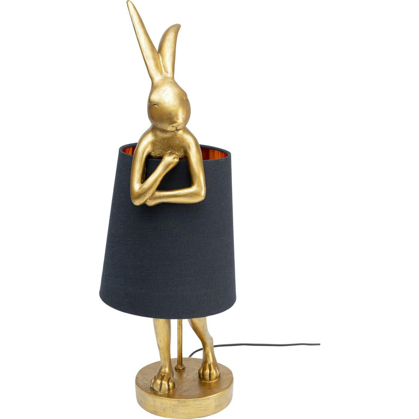 ANIMAL - Lampe Animal lapin dorée et noire 68cm Kare Design