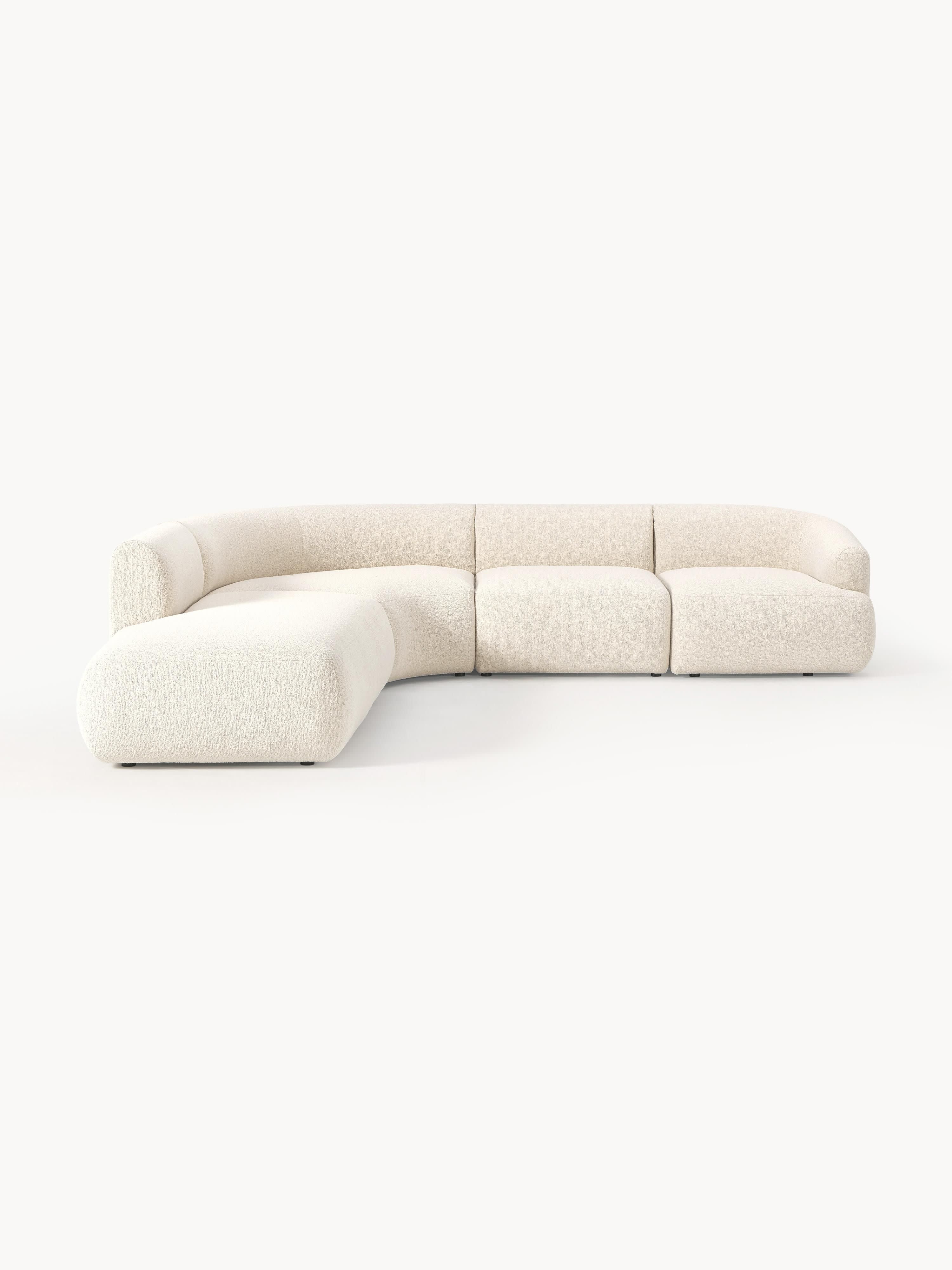 Modulares Bouclé-Ecksofa Sofia (4-Sitzer)